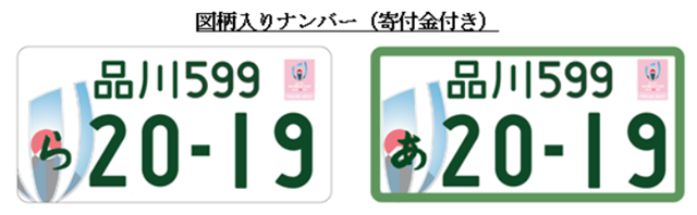 ラグビーワールドカップ特別仕様ナンバープレート