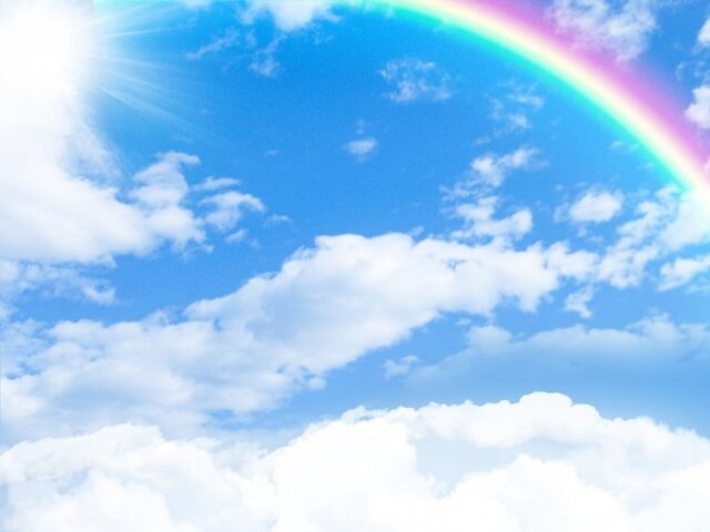 雨の日 空に虹