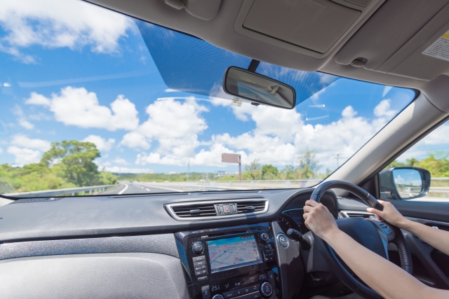 運転席から見た景色