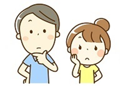 考える男女