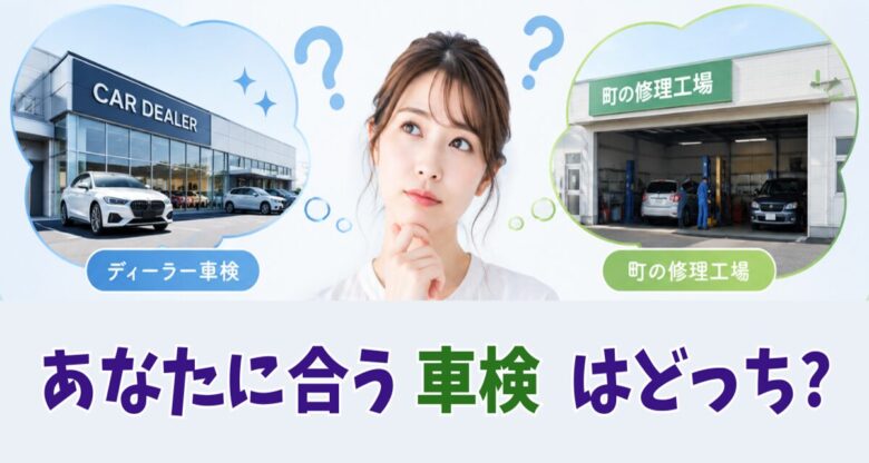 ディーラー車検と町の車屋の違いとは？