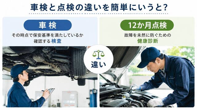 車検と点検の違い