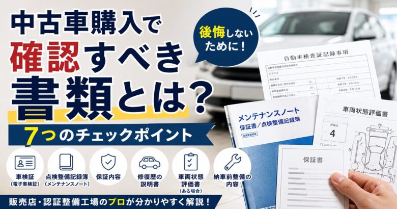 中古車購入で確認すべき書類とは？後悔しない7つのチェックポイント
