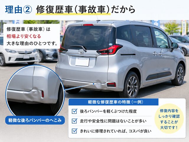 修復歴車の特徴と確認ポイント
