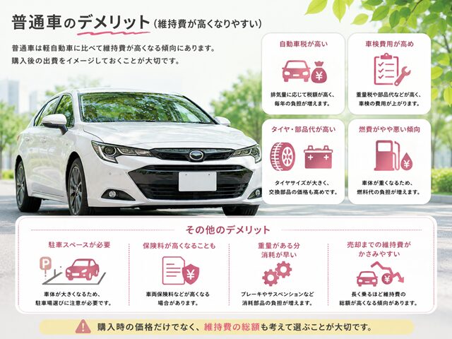 普通車のデメリット 維持費とメンテナンス