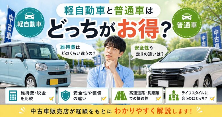軽自動車と普通車どっちがお得？